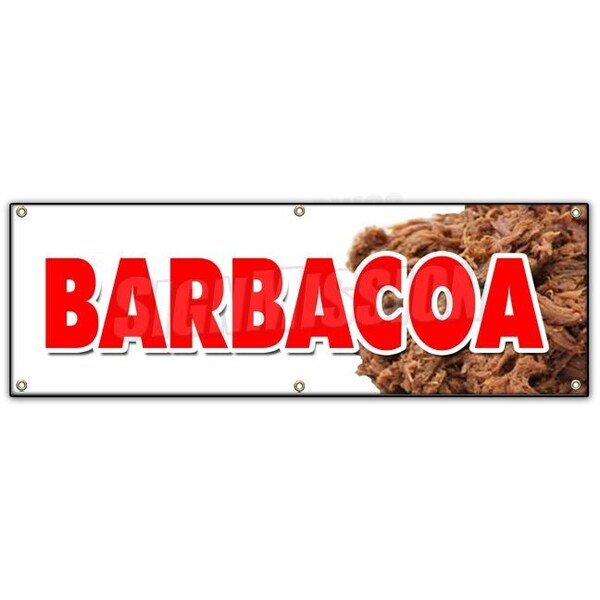 BARBACOA BANNER SIGN caribbean mexico mexican pork beef goat barbecue